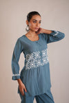 Cotton Chikankari Co-Ord Set - Green